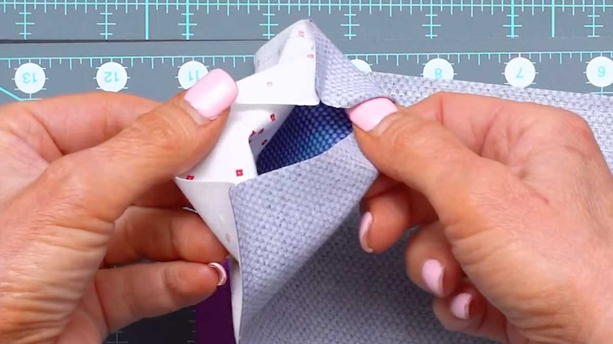 A two fabric strip unit sewn with a quarter inch seam along both long edges.